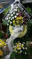 HV232 Vòng hoa tươi đám tang xã Liêm Tuyền Phủ Lý Hà Nam