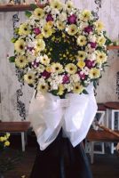 HV208 Lẵng hoa viếng đám tang huyện Lộc Hà Hà Tĩnh