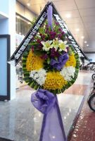 HV205 Vòng hoa cườm đám tang huyện Tam Đường Lai Châu