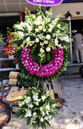 HV225 Đặt lãng hoa đám tang xã Nam Vân Nam Định