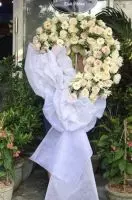 HV212 Mẫu vòng hoa viếng tang lễ xã Tam Thăng Tam Kỳ Quảng Nam