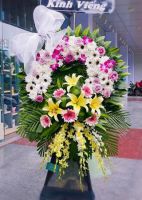 HV200 Vòng hoa chia buồn đám tang xã Nghĩa Hà Quảng Ngãi