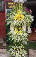 HV230 Vòng hoa cườm đám tang xã Yên Đức Đông Triều Quảng Ninh