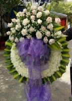 HV214 Vòng hoa viếng đám tang phường Mỏ Chè Sông Công Thái Nguyên