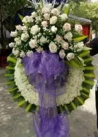 HV214 Mẫu hoa viếng đám tang quận Hoàng Mai Hà Nội